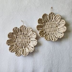 Natural Woven Flower Wall Decor
